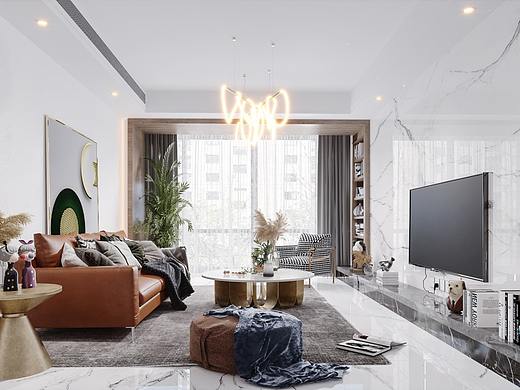 现代北欧风格轻奢客厅