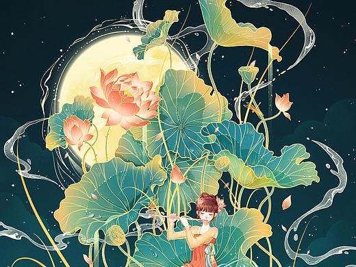 国风插画 | 夏日限定 · 荷花