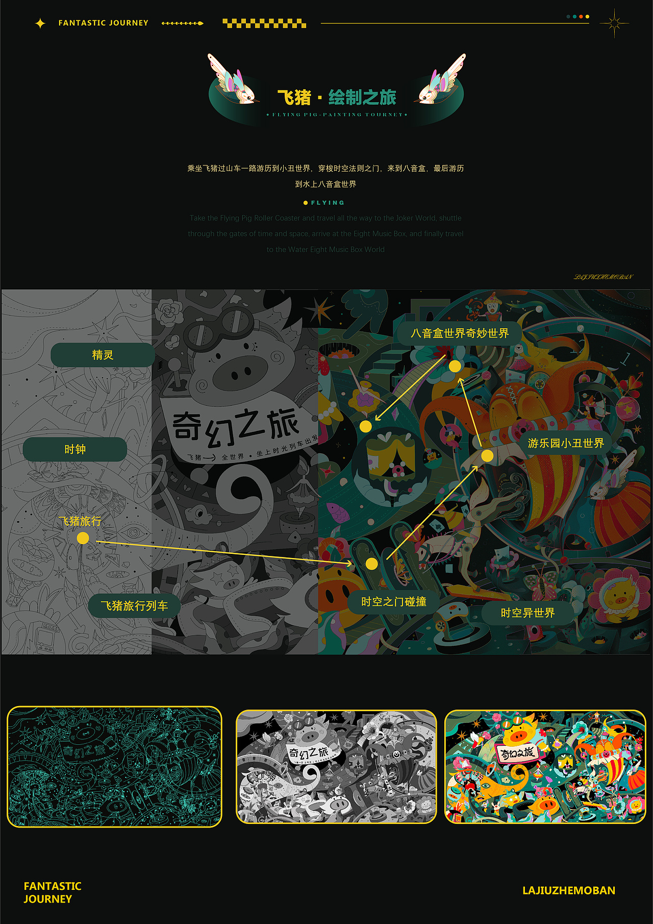 飞猪旅行/奇幻之旅/主视觉kv商业插画