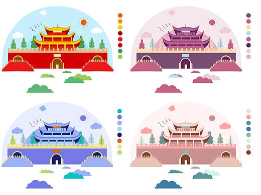 扁平建筑风格