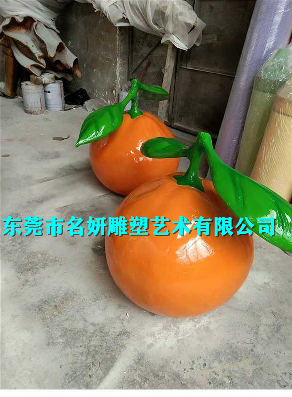 重庆万亩橘乡景观玻璃钢卡通雕塑造型仿真橘子模型雕像