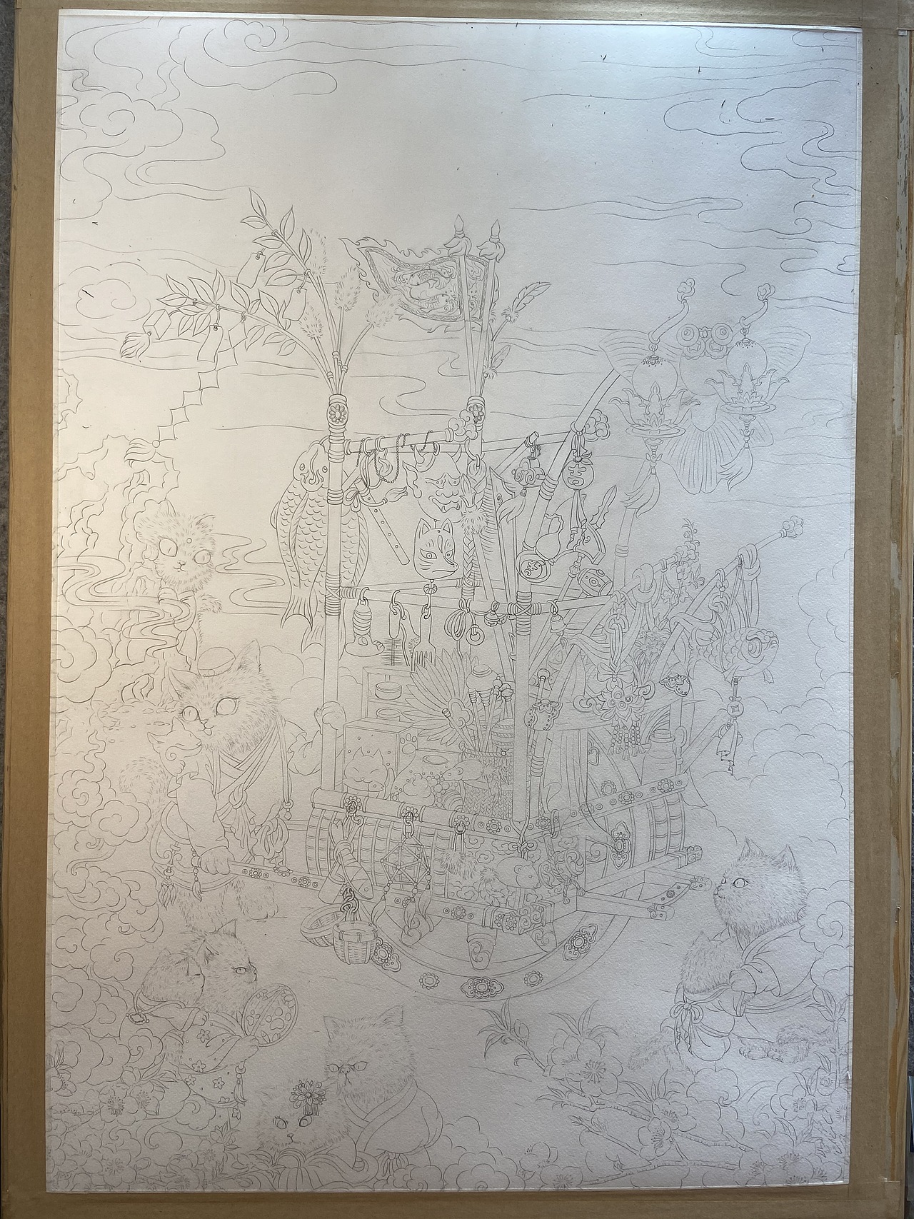 八仙九猫之货郎图