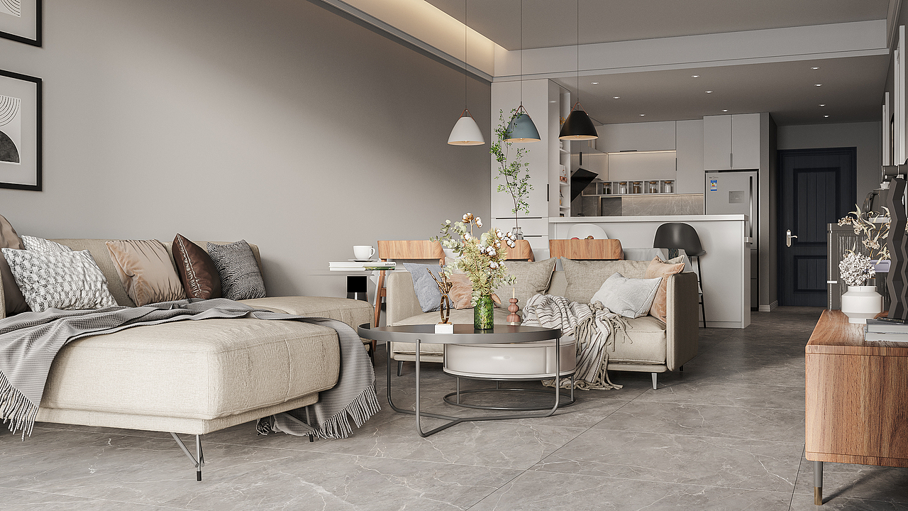 现代家装客餐厅2021-08-20