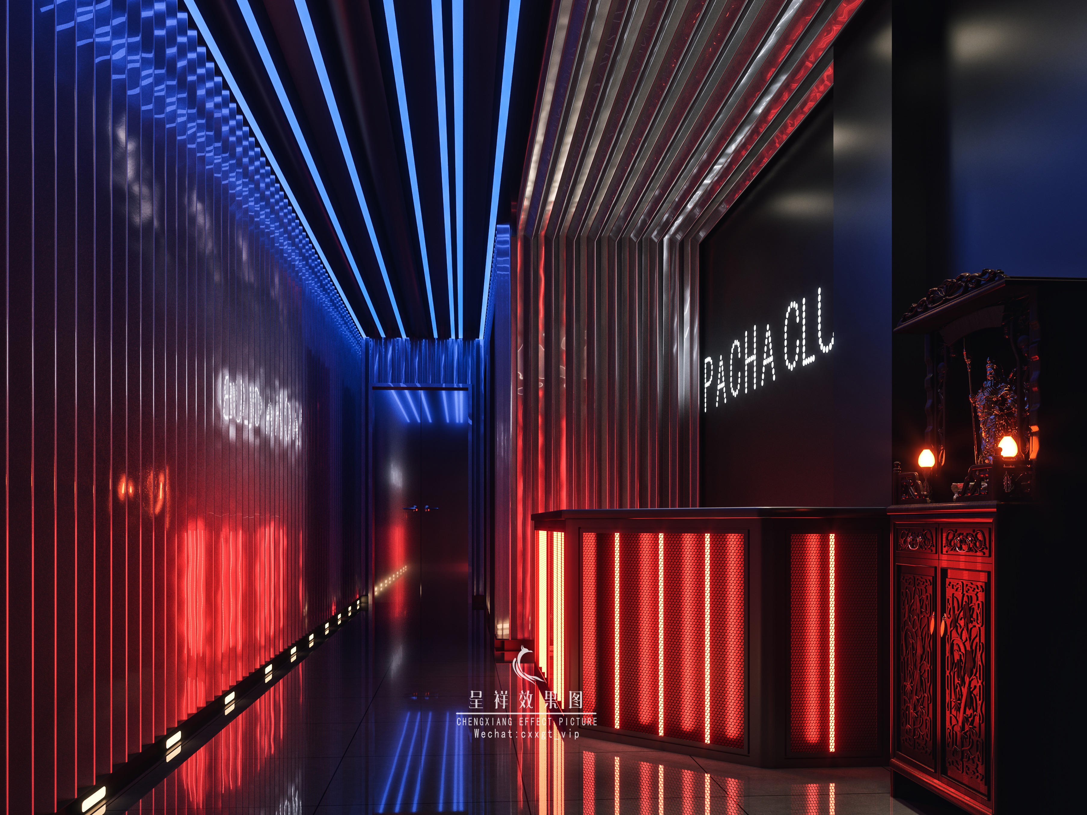 酒吧前厅效果图建模渲染