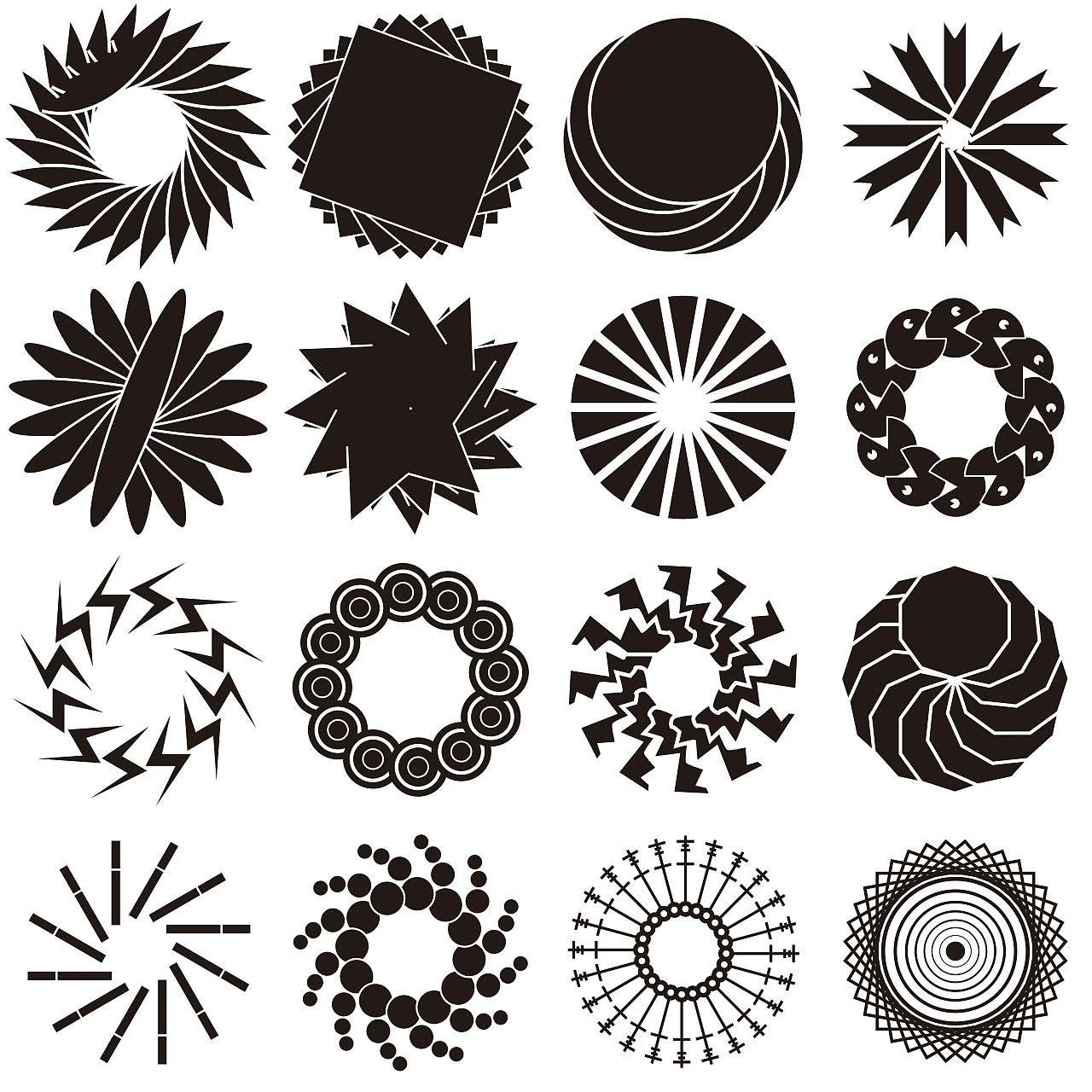 设计主题:图案集合 设计元素:抽象图形
