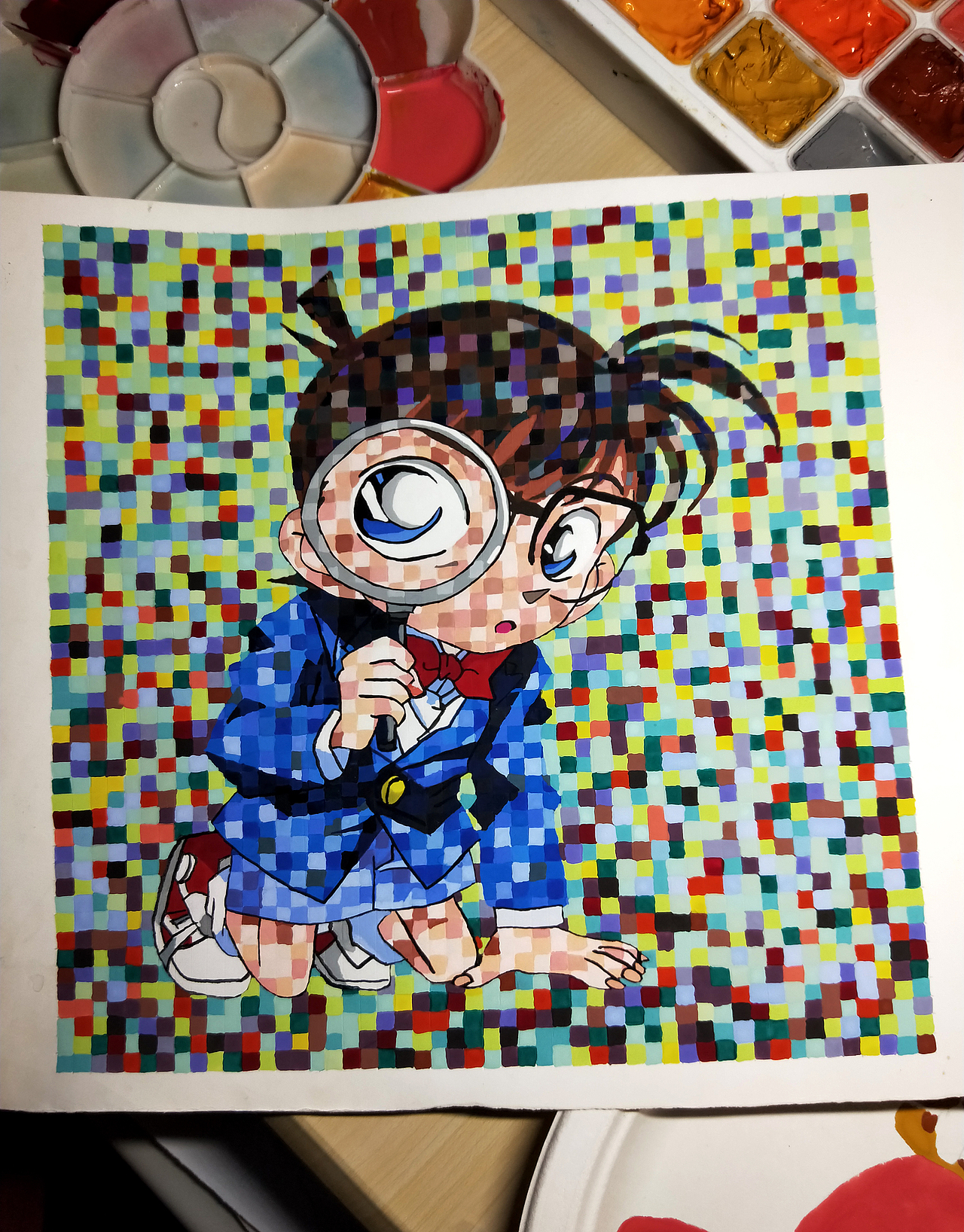 马赛克盘子画5原创作品纯艺术绘画喜欢ta的作品吗?