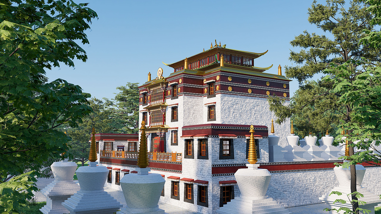 寺庙（图ZMjcyODMzMTU2） - 建筑/空间 - 站酷设计师དབང་ཕྱུག原创素材 - 站酷ZCOOL