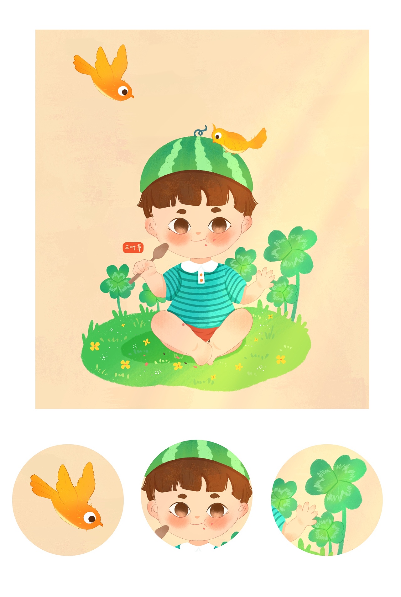 Q版人物小场景合集（图ZMzEyNjY4NTU2） - 儿童插画 - 站酷设计师爱画画的三叶草原创素材 - 站酷ZCOOL