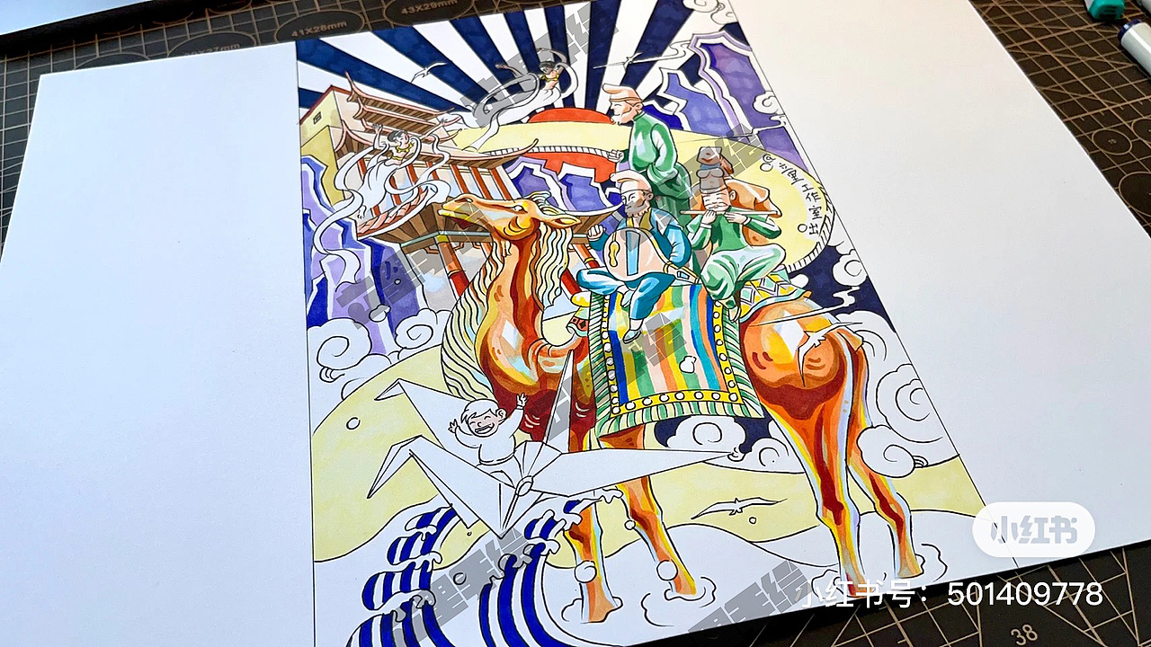 丝绸之路题材-视觉传达马克笔原创手绘作品（图ZMjY1MjAwOTI4） - 创作习作 - 站酷设计师立里手绘工作室原创素材 - 站酷ZCOOL