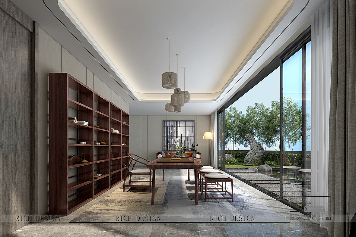 任丘中央公园中式装修装饰，深圳装修公司