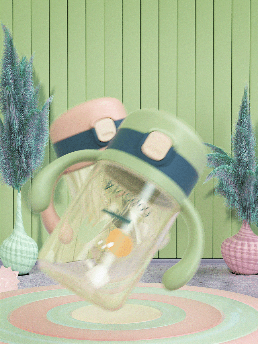 一只儿童水杯三维动画（图ZMjU2MDk4ODgw） - 产品 - 站酷设计师崔斯特_原创素材 - 站酷ZCOOL