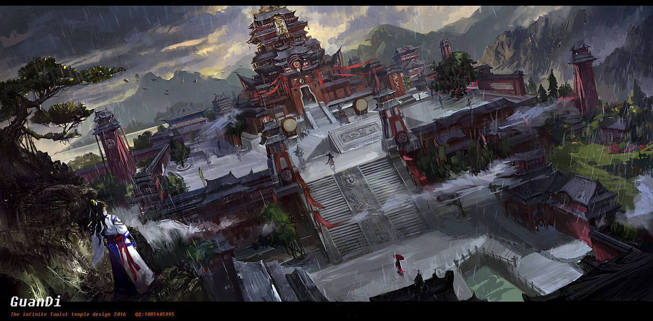 无极道观|插画|游戏原画|kody官帝_原创作品-站酷zcool