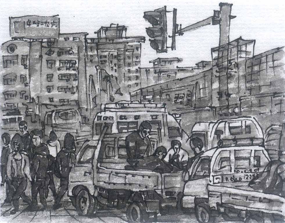 城市脉搏——从韦曲到张家堡(13)(图ZODk4NTE2OTY=) - 绘画 - 站酷设计师东征蚁原创素材 - 站酷ZCOOL
