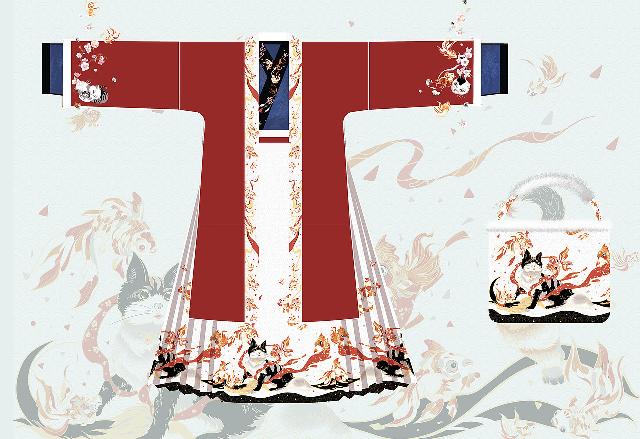 「汉服设计」去年出款的汉服设计稿