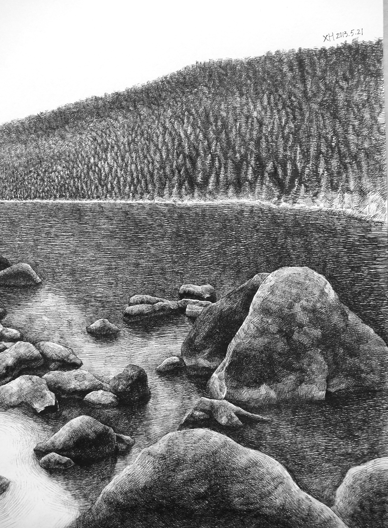 精细风景钢笔画|纯艺术|绘画|许欢 - 原创作品 - 站酷 (zcool)