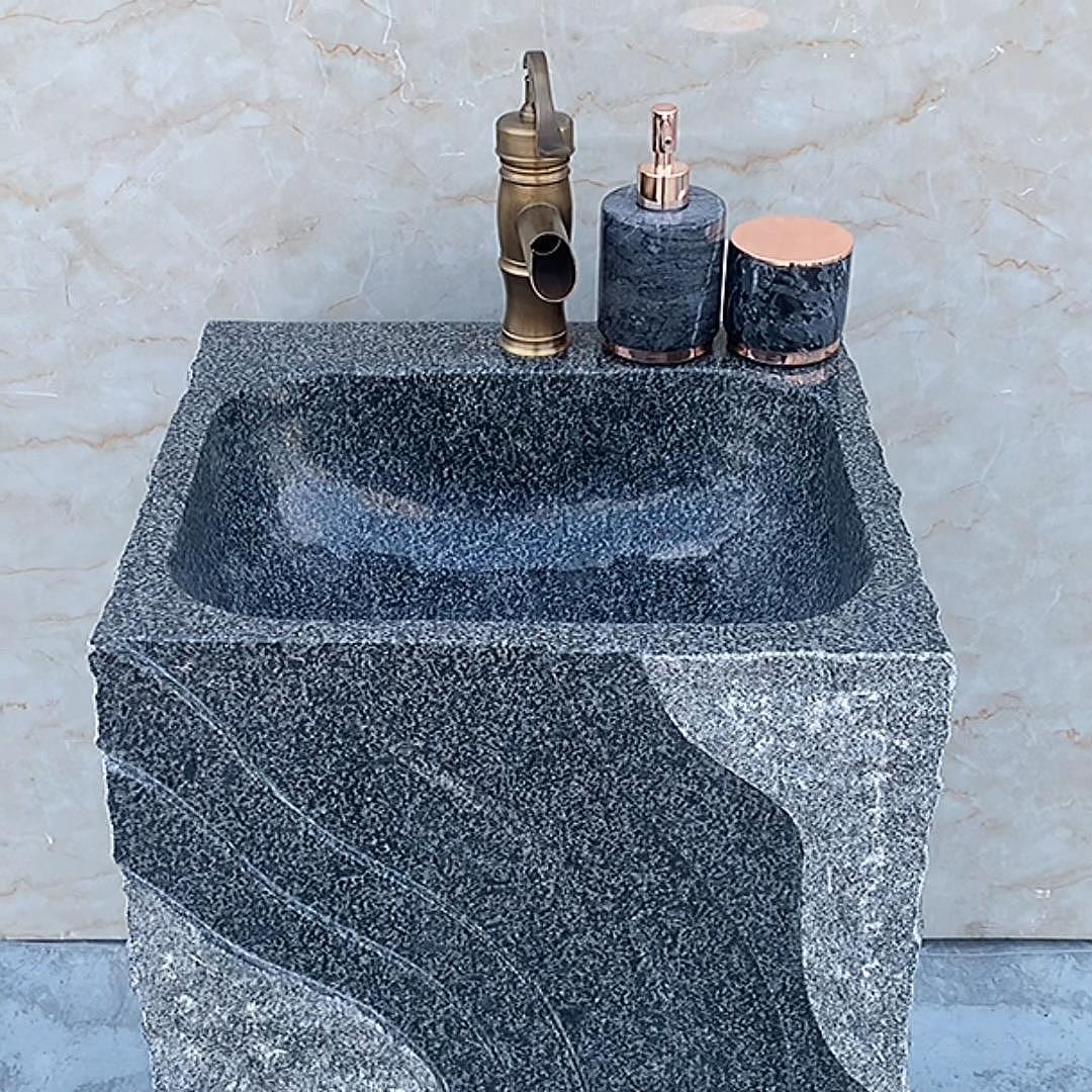 青石 天然石材洗手盆洗衣池拍摄 美工设计|摄影|产品摄影|岞海印象