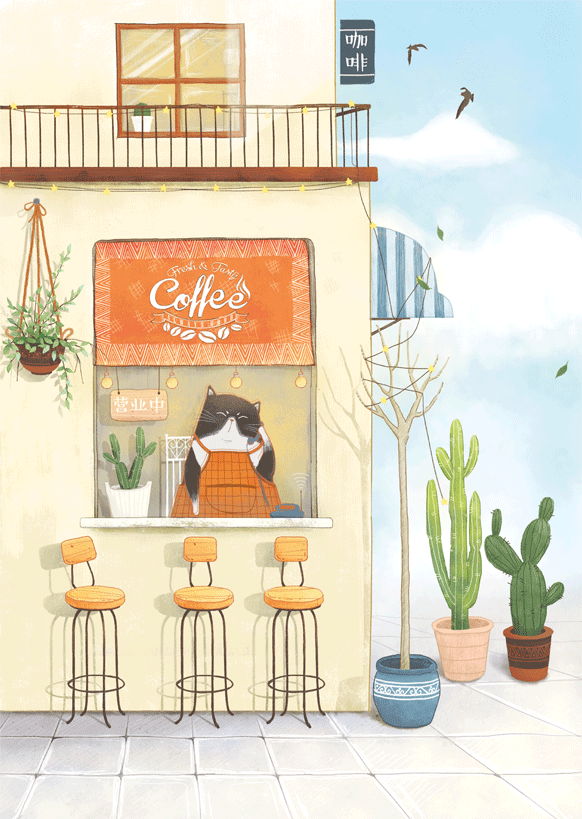 《旅行屿店》（图ZMTMyMTgwNDM2） - 商业插画 - 站酷设计师程豪原创素材 - 站酷ZCOOL