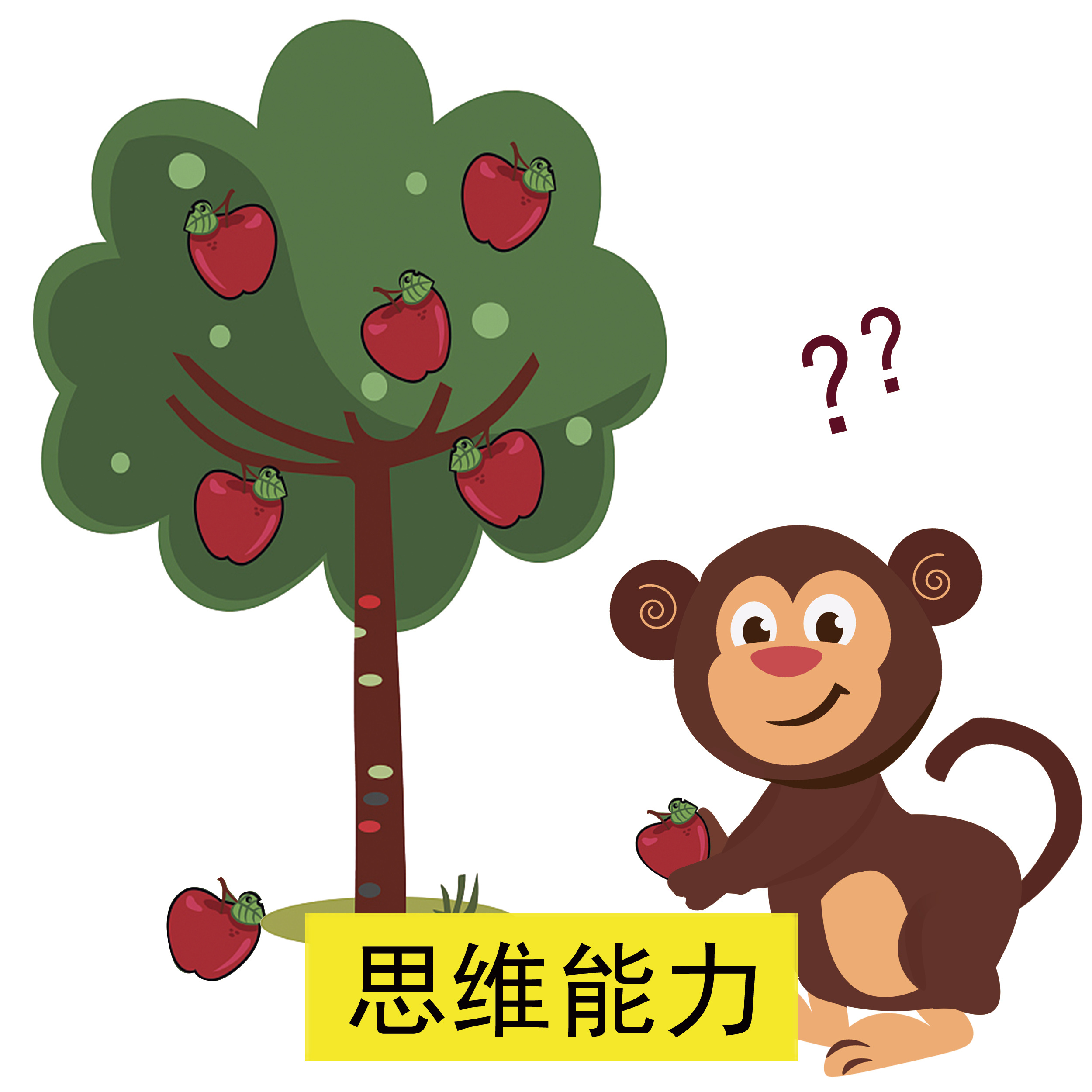 小猴子插画思维创造