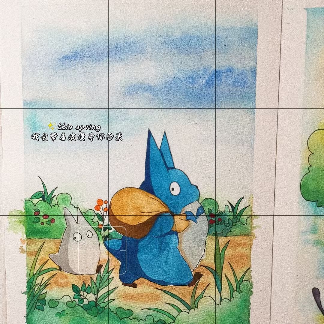 跟着小章鱼老师慢慢画,享受水彩的乐趣!