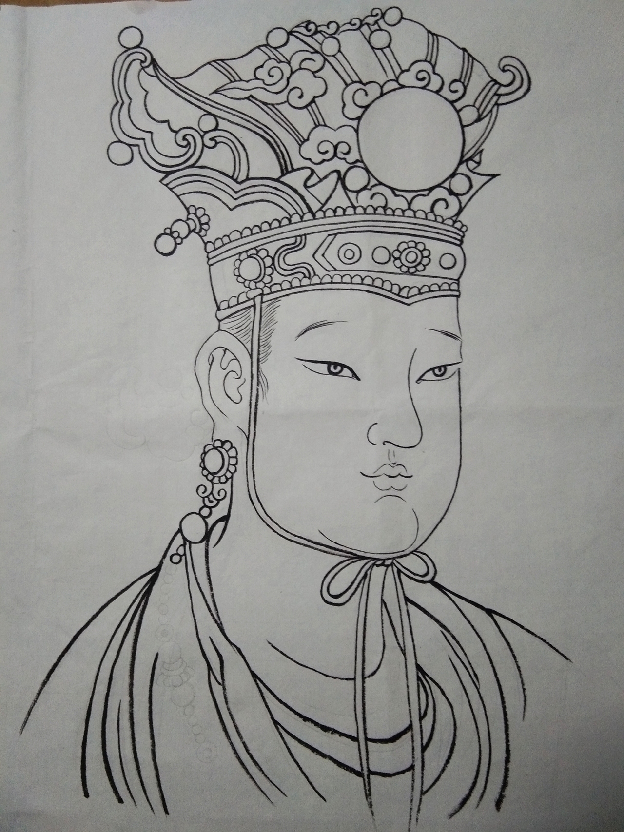 国画白描练习|其他|其他|一次小蓝_临摹作品-站酷zcool