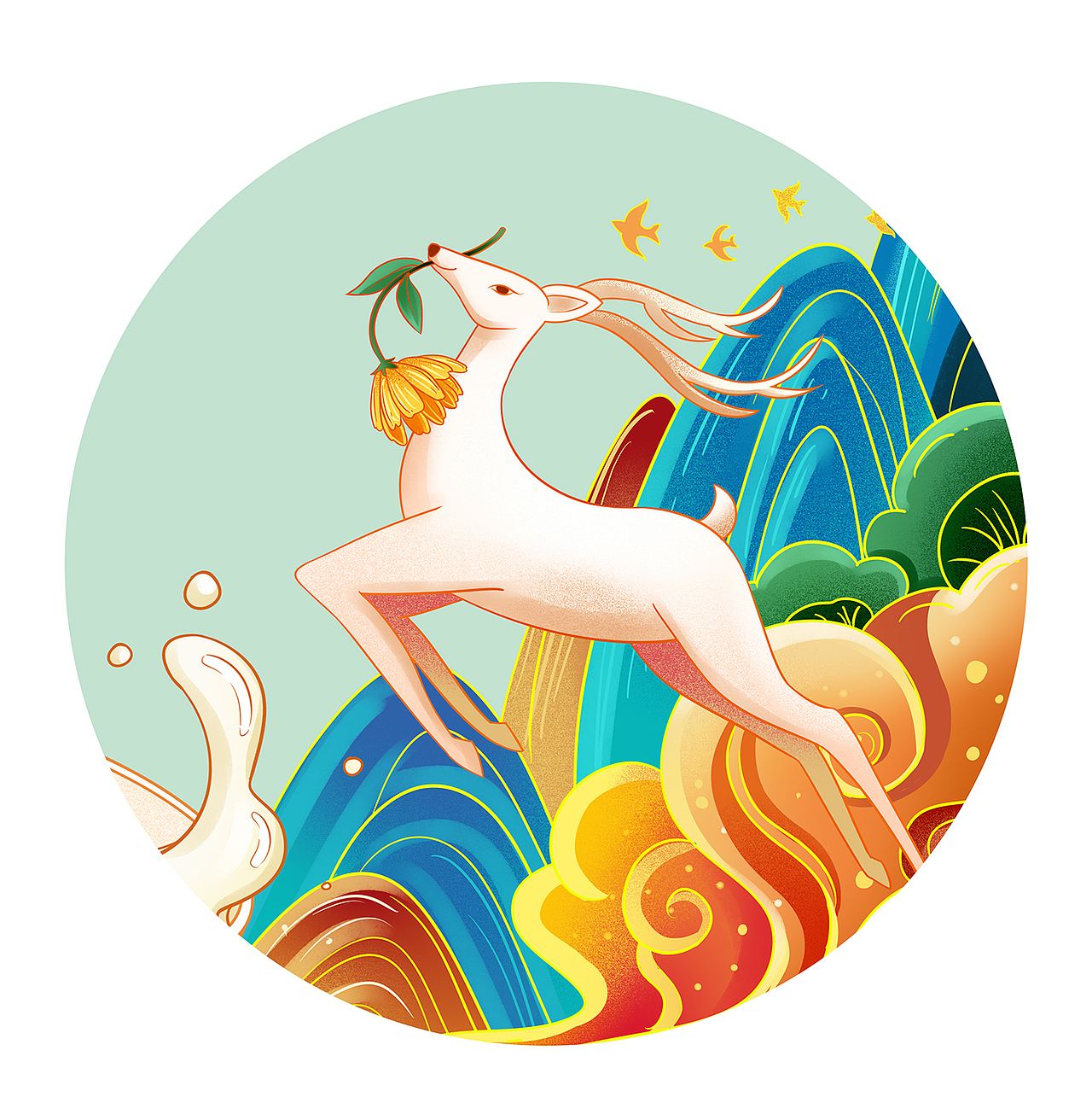 益生菌饮品国潮设计