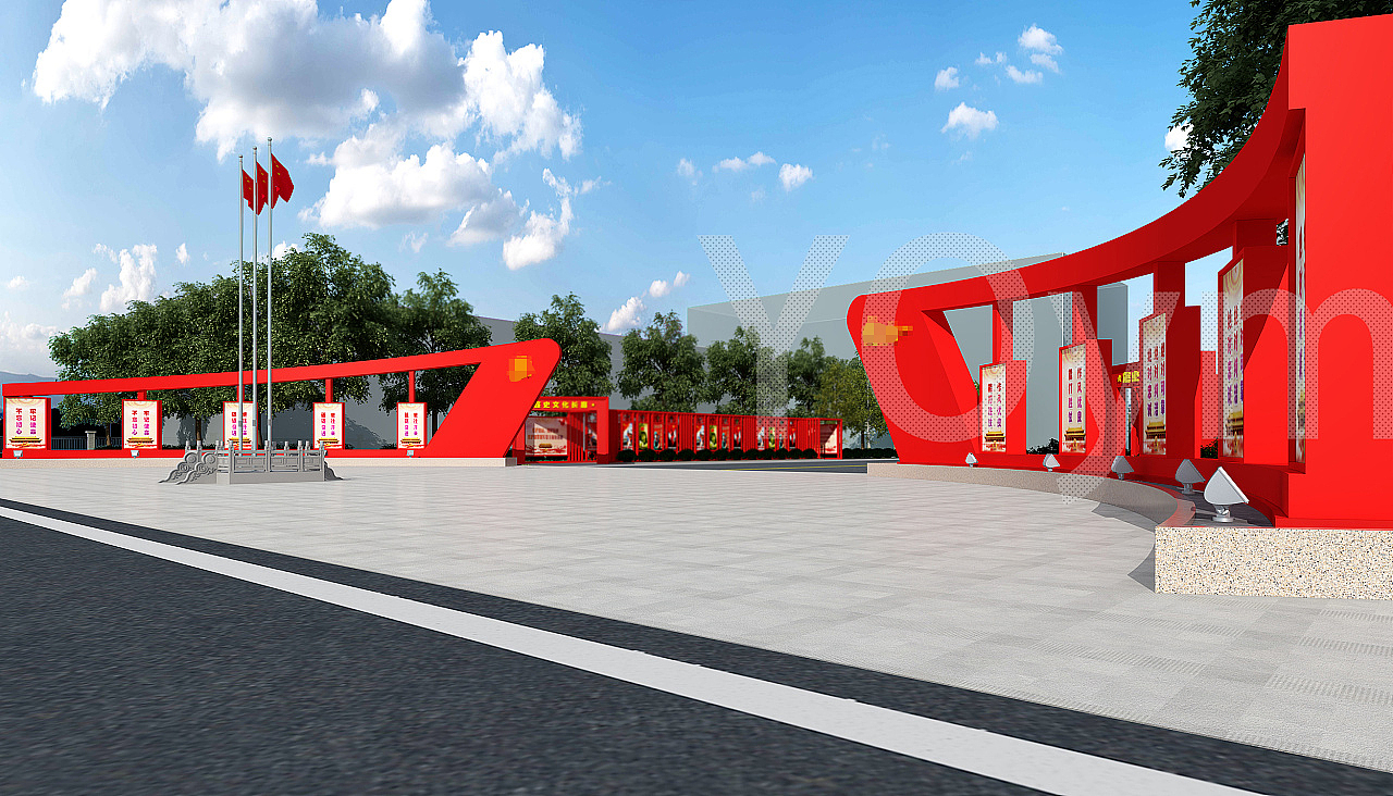 文化长廊建设（图ZMjY1ODM3Nzg4） - 景观设计 - 站酷设计师YoYM设计原创素材 - 站酷ZCOOL