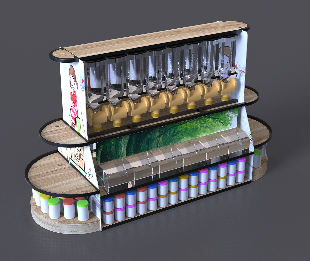 一组食品展架的设计（图ZMjA0MjA1NTg4） - 生活用品 - 站酷设计师鱼子原作工作室原创素材 - 站酷ZCOOL