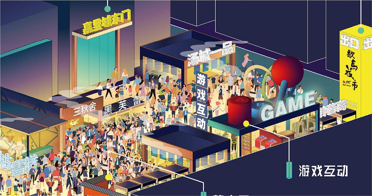 歇马夜市地图设计（图ZMjQ0NDEzNjg4） - 图案 - 站酷设计师橘子象原创素材 - 站酷ZCOOL