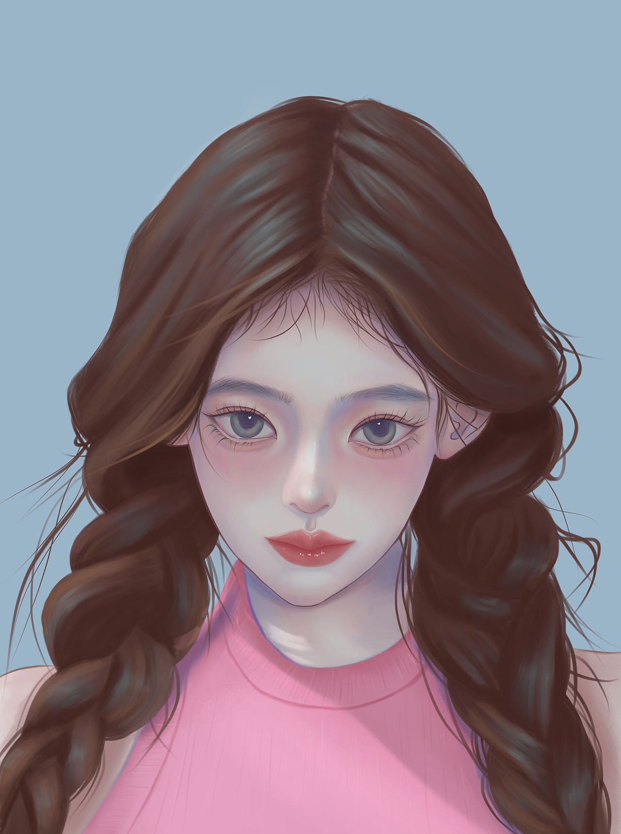 女生头像插画