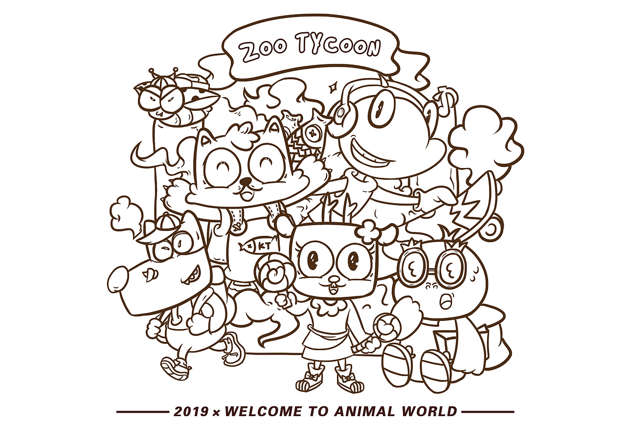 动物乐园-IP插画设计