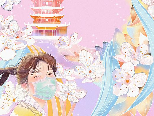 武汉樱花 黄鹤楼复苏