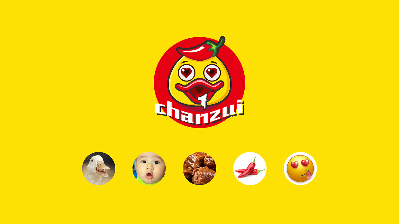 馋嘴鸭脖logo设计美食