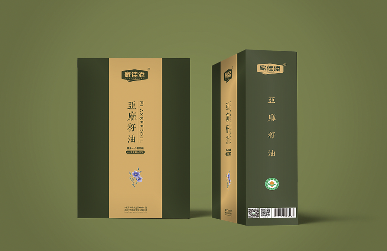 山茶油亚麻籽油礼盒包装