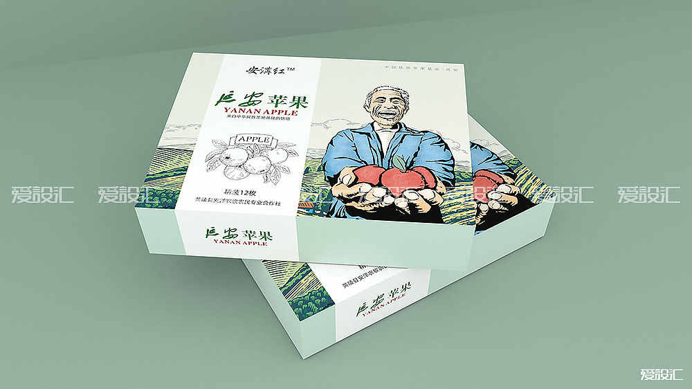 陕北延安苹果包装设计|平面|包装|爱设汇 - 原创作品 - 站酷 (zcool)