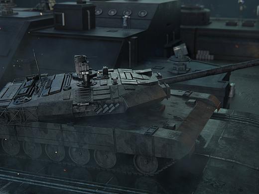 C4D坦克模型合成