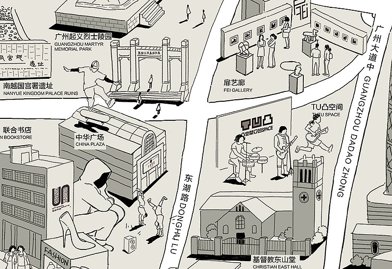 广州创意手绘地图