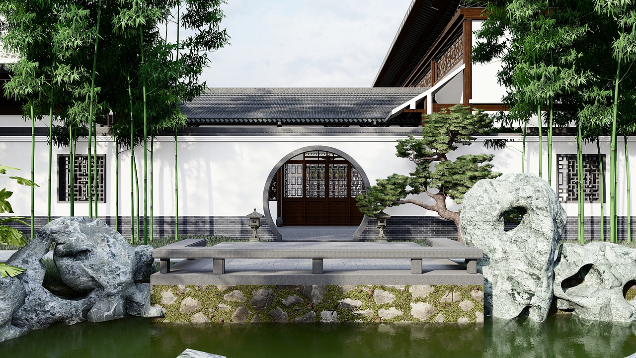 Lumion《古风景观》（图ZMjg2ODA0NDY4） - 景观设计 - 站酷设计师噜嚕噜噜鲁鲁修原创素材 - 站酷ZCOOL