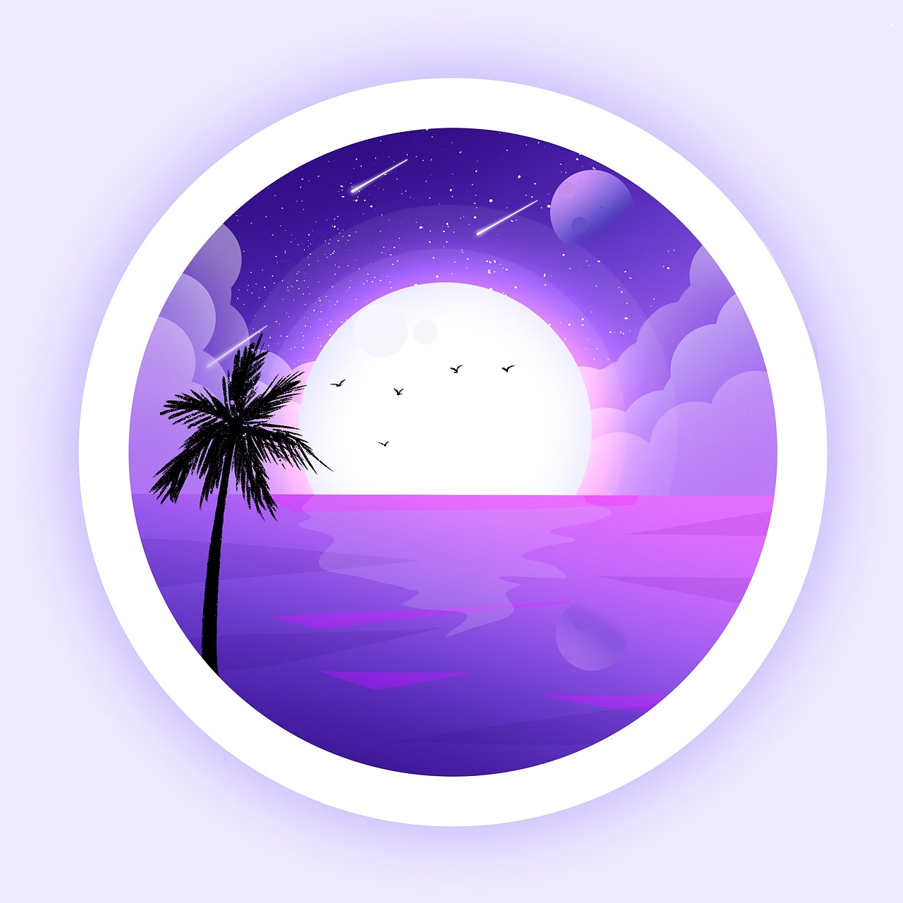 梦幻渐变星球（图ZMjM3MjEzNjM2） - 创作习作 - 站酷设计师青蔻眉弯弯原创素材 - 站酷ZCOOL