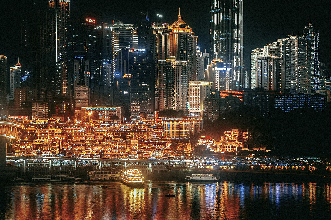 重庆洪崖洞夜景|摄影|风光|摄影师张坤琨 - 原创作品 - 站酷 (ZCOOL)