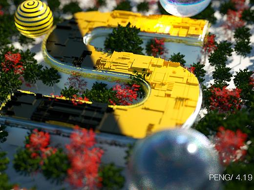 C4D字体场景