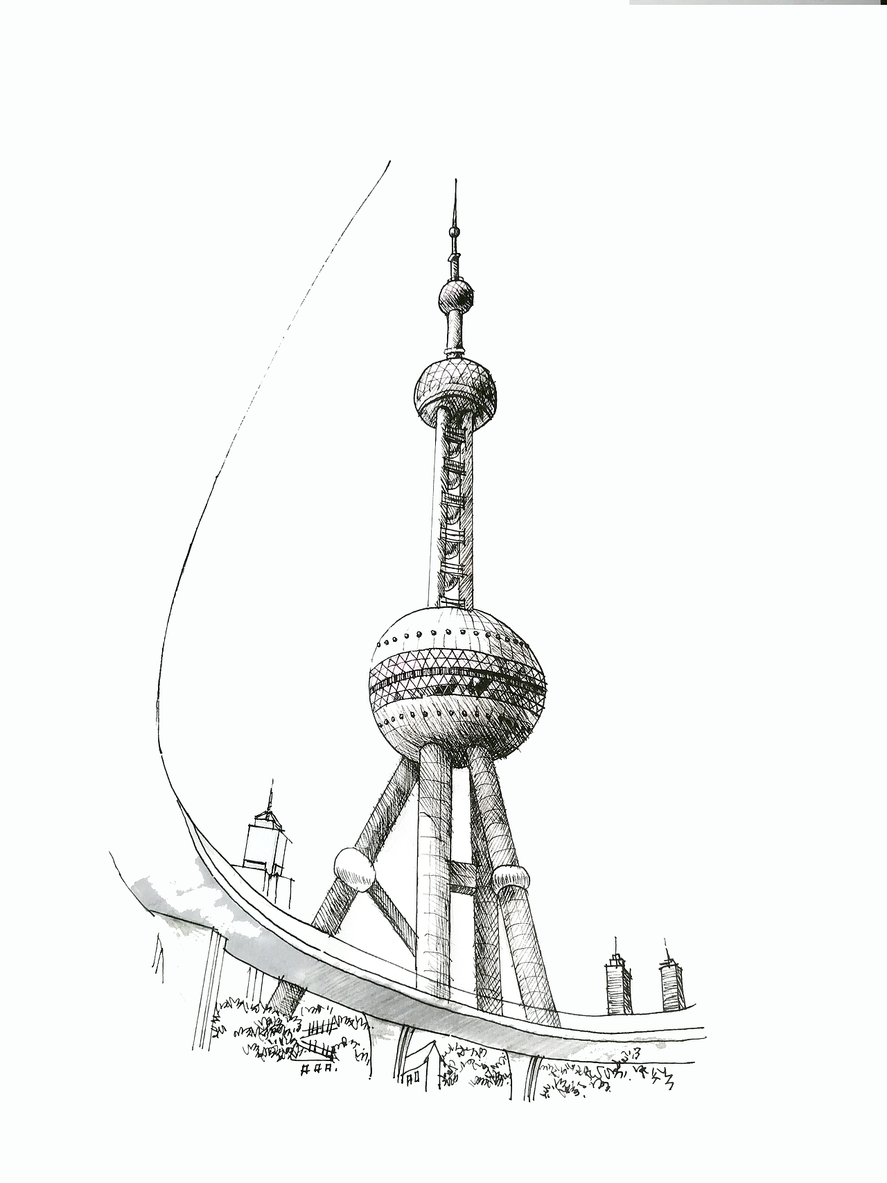 上海手绘（图ZMTIzNDg0Mjc2） - 创作习作 - 站酷设计师凯瑞的概念插画原创素材 - 站酷ZCOOL