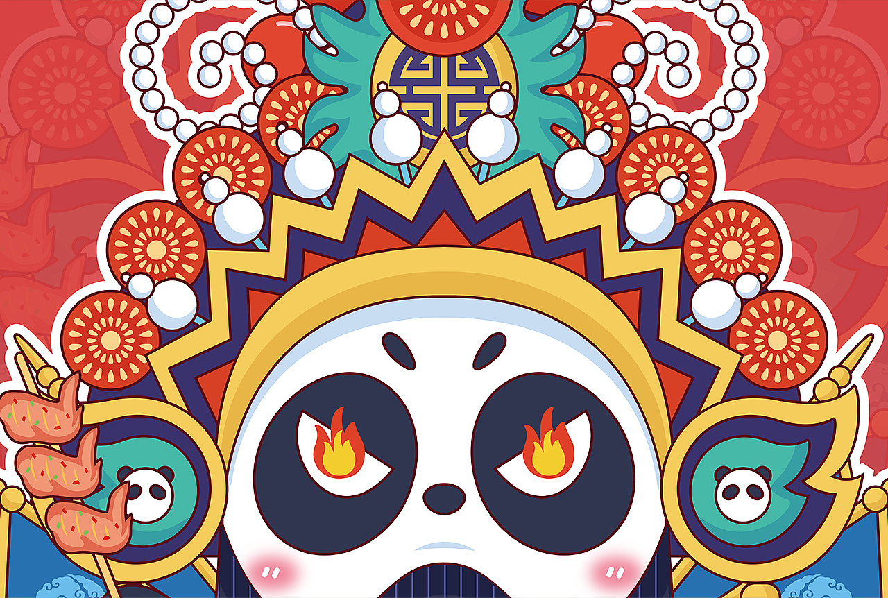 川剧x 熊猫|插画|商业插画|江小怪 - 原创作品 - 站酷 (zcool)