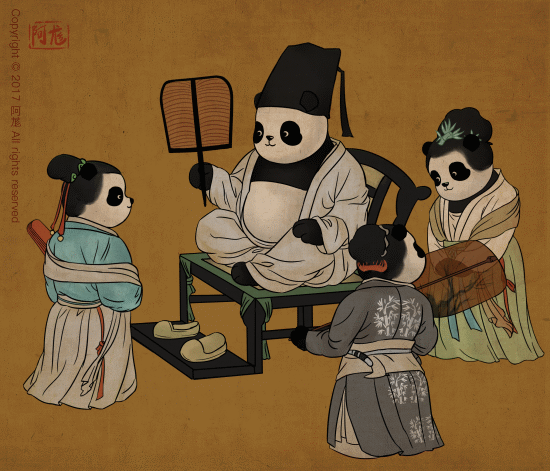 【每日一gif合集九】滚滚中国画（81-90）（图ZODQ5ODAyNjA=） - 艺术插画 - 站酷设计师阿尨原创素材 - 站酷ZCOOL