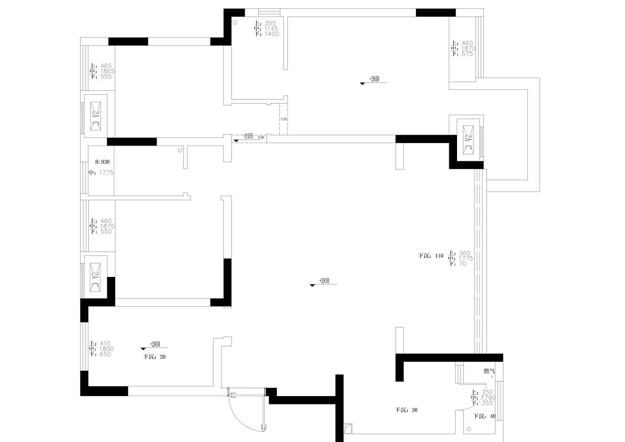 俊豪城|117平 现代美式轻奢混搭风格