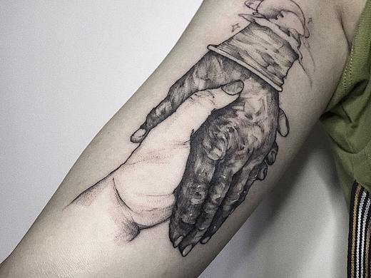 纹身作品纹身tattoo刺青给外婆的爱