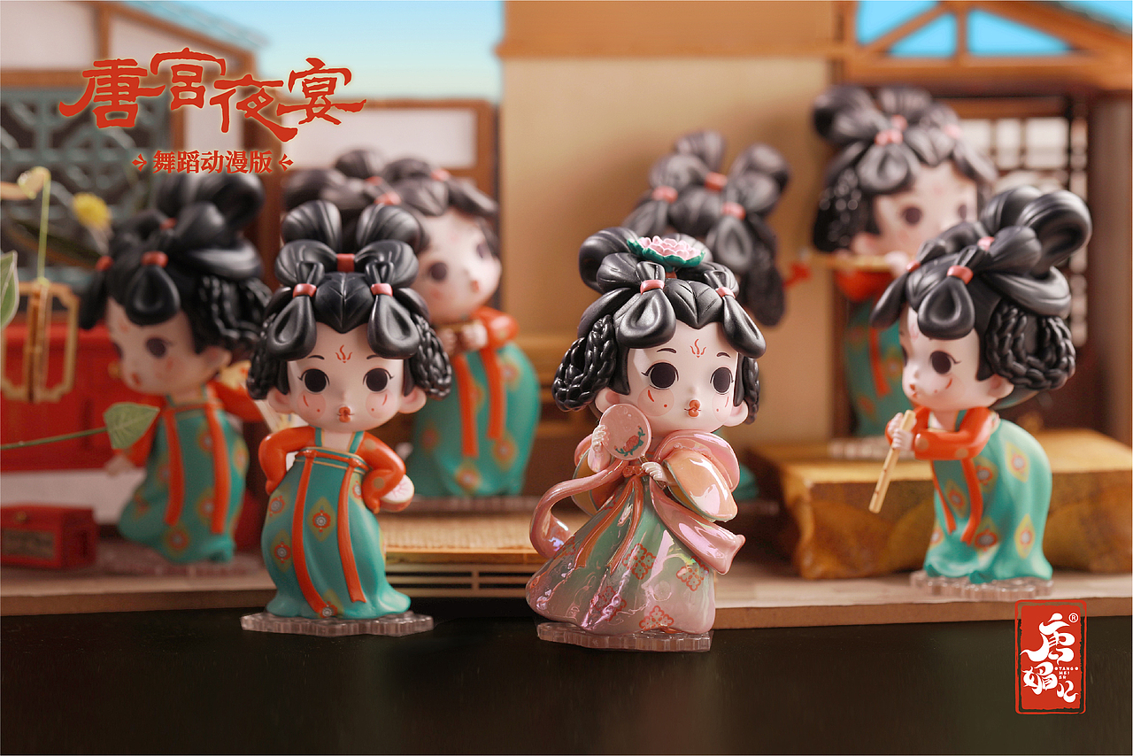 唐宫夜宴舞蹈动漫版IP盲盒 官方正版授权 唐媚儿