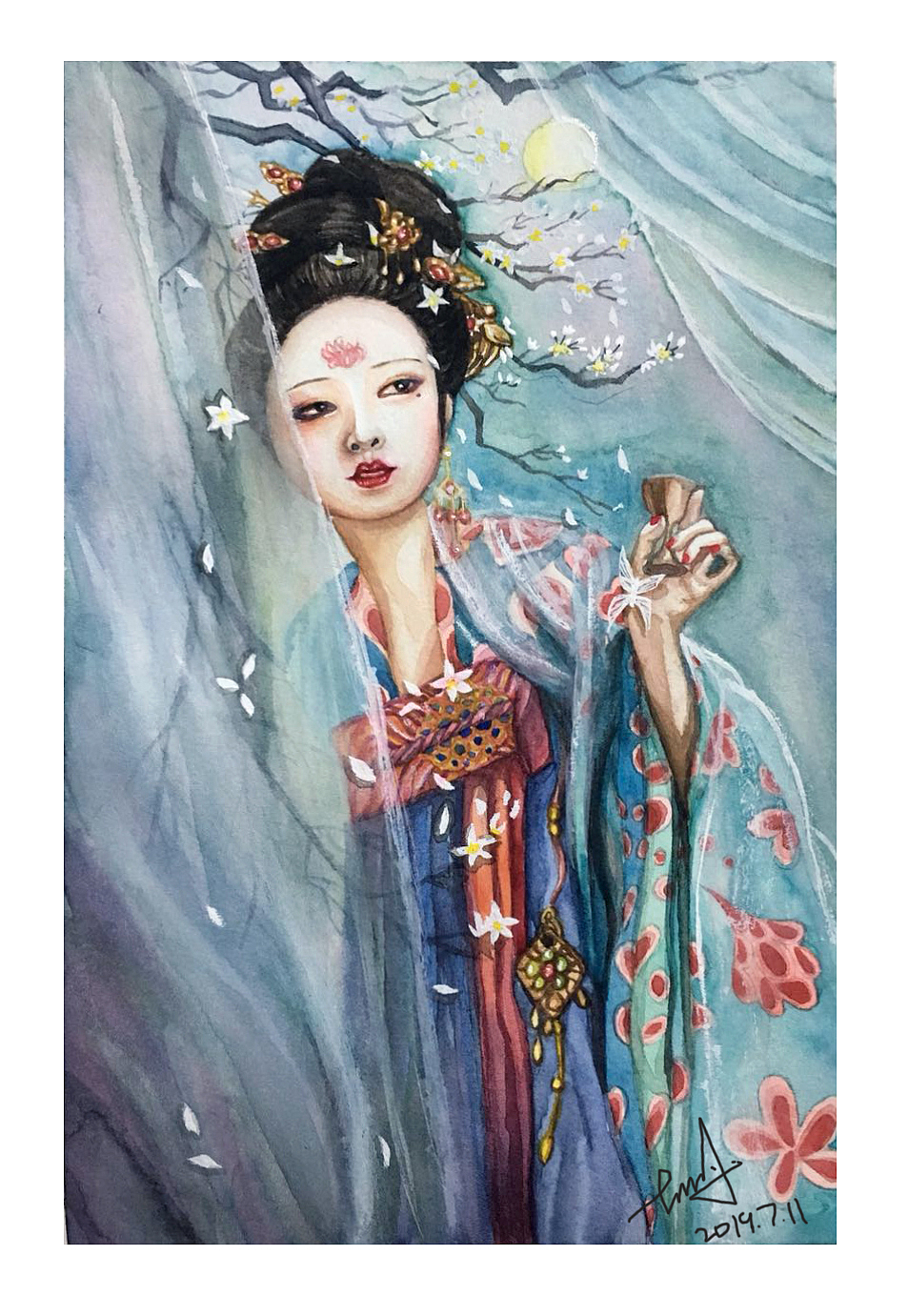 水彩唐代美人（图ZMTY2Nzg0MDky） - 创作习作 - 站酷设计师hudan9070原创素材 - 站酷ZCOOL