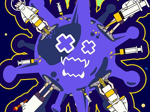 疫情不息 战斗不止（个人主页-ZNDI1ODQ3NDQ=） - 海报 - 站酷设计师塔罗牌圣杯原创素材 - 站酷ZCOOL