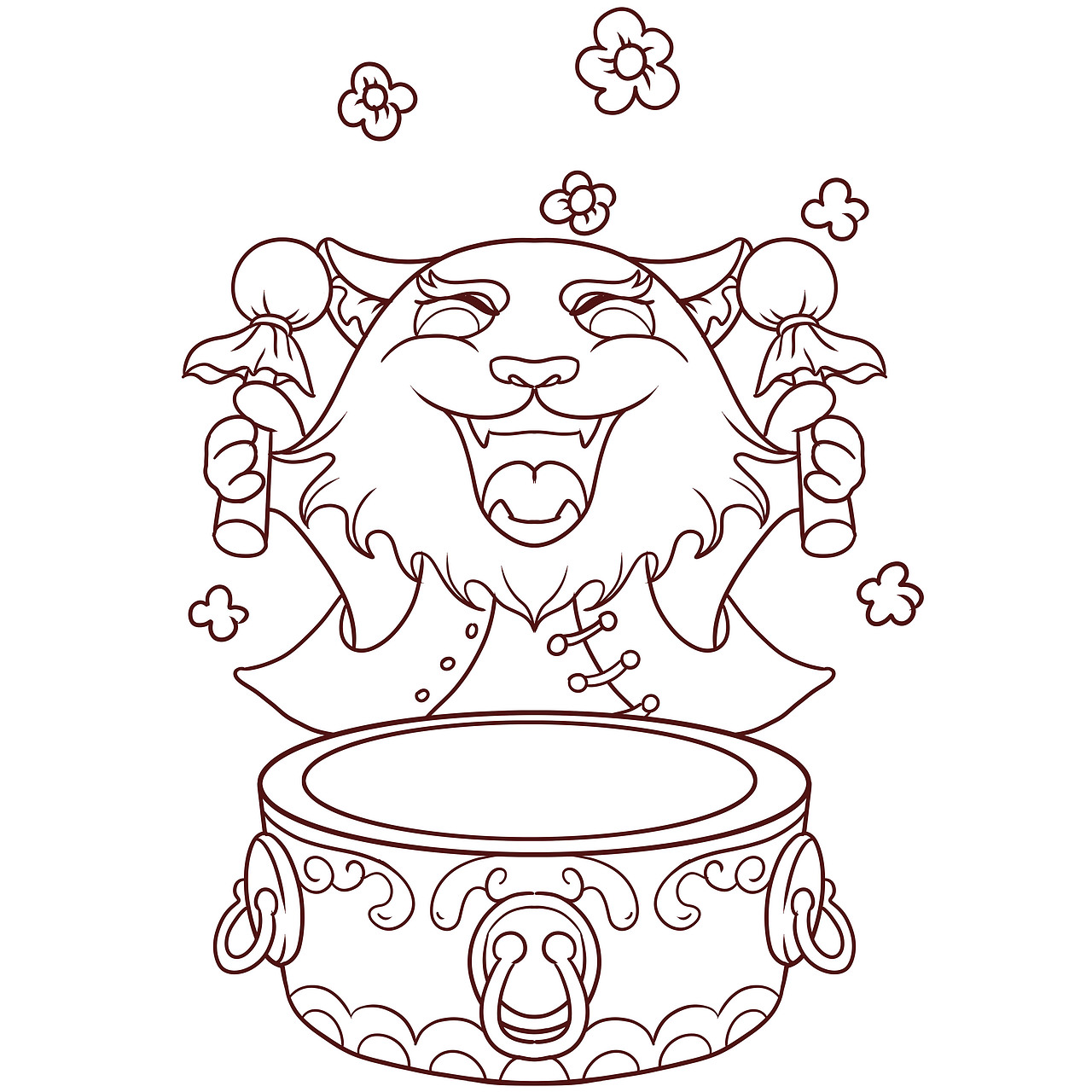 2022虎年卡通插画