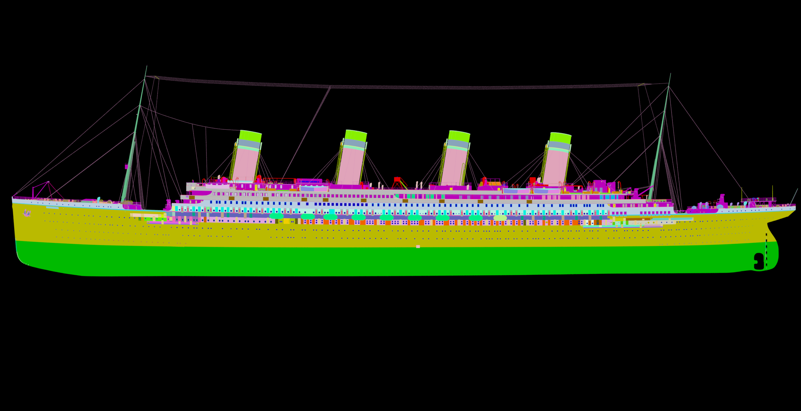 RMS泰坦尼克号飞船 3D模型 $79 - .ma - Free3D